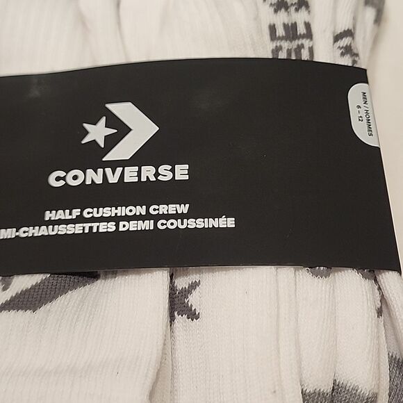 Converse Chevron Star 6-Pack Half Cushion Crew Sock - Picture 6 of 6